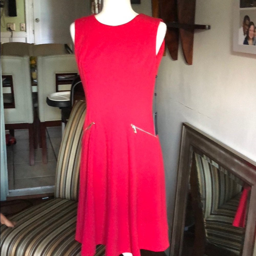 Tommy Hilfiger Size 10 Sleeveless Dress Red